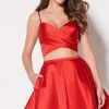 Cocktail Dresses Ellie Wilde - EW21947S Two Piece Stretch Satin A-line Dress