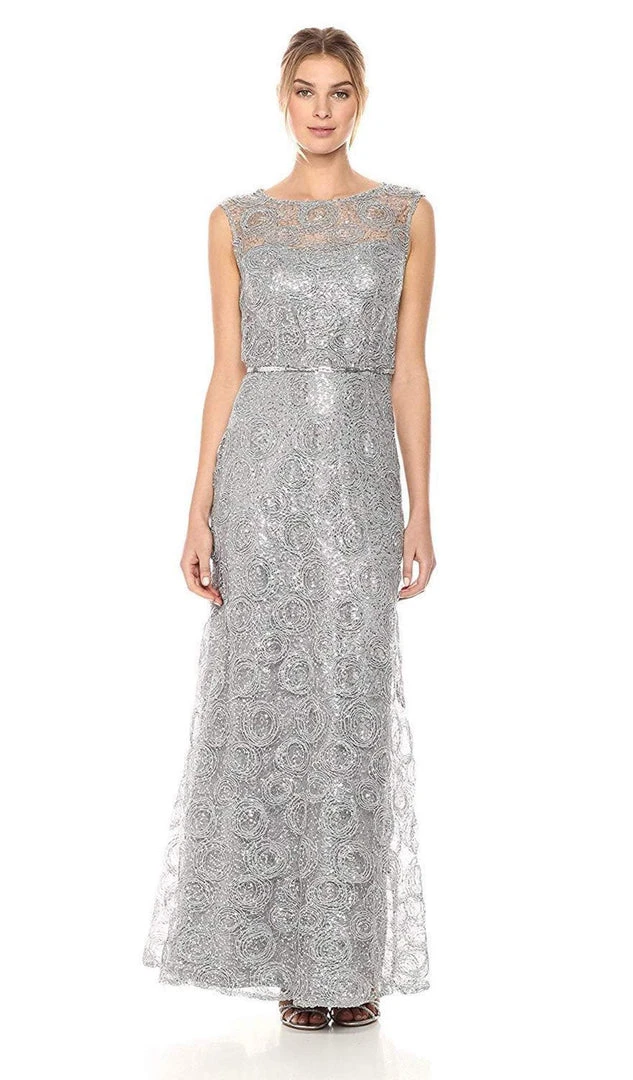 Emma Street - 1111260 Sequin Detail Embellished Mesh Overlay Dress Formal Gowns 3 Emma Street - 1111260 Sequin Detail Embellished Mesh Overlay Dress Formal Gowns