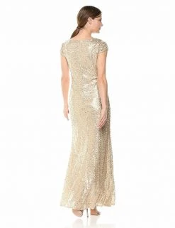 Emma Street - 1111279 Cap Sleeve Sequined Scoop Neck Sheath Gown Formal Gowns 7 Emma Street - 1111279 Cap Sleeve Sequined Scoop Neck Sheath Gown Formal Gowns
