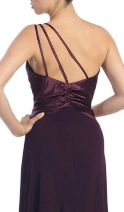 Formal Gowns Eureka Fashion - 1888 Brooch-Accented Asymmetrical Paneled Gown 10 Formal Gowns Eureka Fashion - 1888 Brooch-Accented Asymmetrical Paneled Gown