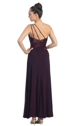 Formal Gowns Eureka Fashion - 1888 Brooch-Accented Asymmetrical Paneled Gown 8 Formal Gowns Eureka Fashion - 1888 Brooch-Accented Asymmetrical Paneled Gown