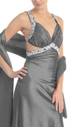 Eureka Fashion - 2120 Jeweled Ruche-Ornate Cutout Long Gown Formal Gowns 9 Eureka Fashion - 2120 Jeweled Ruche-Ornate Cutout Long Gown Formal Gowns