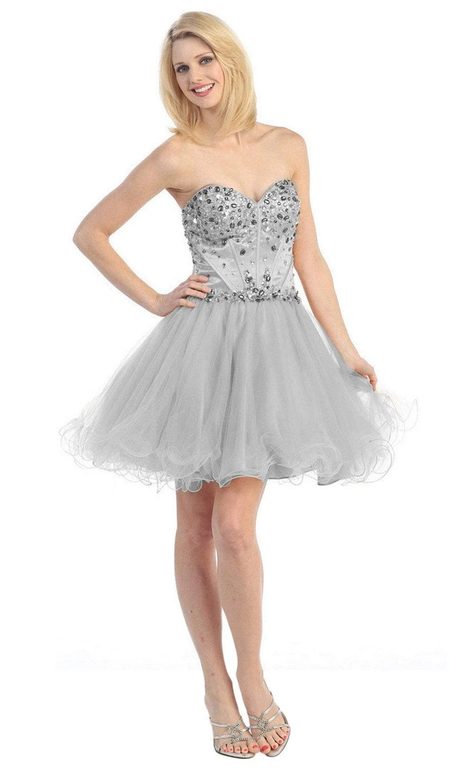 Eureka Fashion - 2337 Beaded Strapless Sweetheart A-line Dress 5 Eureka Fashion - 2337 Beaded Strapless Sweetheart A-line Dress