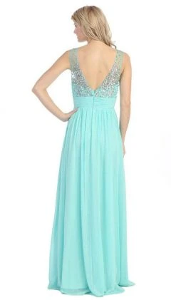 Eureka Fashion - 4001 Bejeweled Illusion Bateau Chiffon A-line Dress Formal Gowns 9 Eureka Fashion - 4001 Bejeweled Illusion Bateau Chiffon A-line Dress Formal Gowns