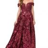 Formal Gowns Eureka Fashion - 6733 Sequined Deep Off-Shoulder Velvet A-line Dress 1 Formal Gowns Eureka Fashion - 6733 Sequined Deep Off-Shoulder Velvet A-line Dress