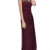 Formal Gowns Eureka Fashion - Beaded Illusion Bateau Sheath Dress R216SC - 1 Pc Red In Size XS And S Available