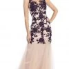 Eureka Fashion - Illusion Bateau Floral Embroidered Trumpet Dress 1 Eureka Fashion - Illusion Bateau Floral Embroidered Trumpet Dress