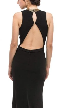 Formal Gowns Eureka Fashion - Plunging Gold Beading Fitted Evening Dress 12 Formal Gowns Eureka Fashion - Plunging Gold Beading Fitted Evening Dress