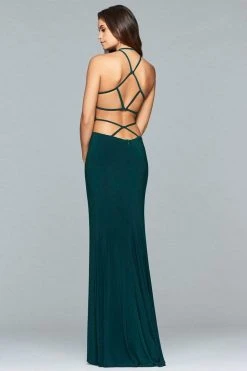 Faviana - 10014 Halter Neck Jersey Sheath Dress Formal Gowns