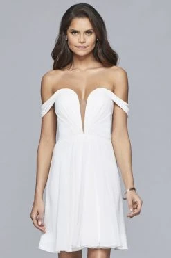 Faviana - 10163 Deep Off-Shoulder Chiffon Cocktail Dress Cocktail Dresses 7 Faviana - 10163 Deep Off-Shoulder Chiffon Cocktail Dress Cocktail Dresses