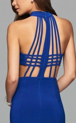 Cocktail Dresses Faviana - 7855 Short Jersey High Neck Cocktail Dress