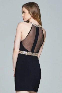 Faviana - Halter Neck Sheath Dress 8073