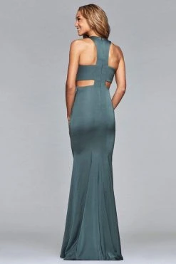 Formal Gowns Faviana - S10011 Matte Satin Cutout Sheath Gown