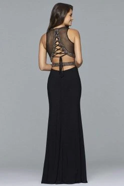 Faviana - S10033 Two Piece Beaded Trim Jersey Dress Formal Gowns 7 Faviana - S10033 Two Piece Beaded Trim Jersey Dress Formal Gowns