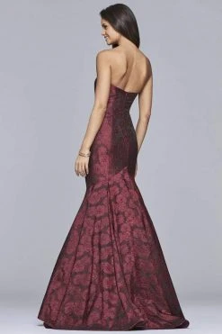 Faviana - S10118 Strapless Sweetheart Jacquard Mermaid Dress Formal Gowns 12 Faviana - S10118 Strapless Sweetheart Jacquard Mermaid Dress Formal Gowns