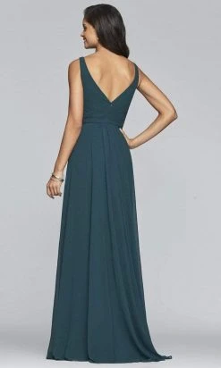 Faviana - S10177 V-Neck Sleeveless Chiffon Long Dress Formal Gowns 12 Faviana - S10177 V-Neck Sleeveless Chiffon Long Dress Formal Gowns