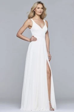 Faviana - S10177 V-Neck Sleeveless Chiffon Long Dress Formal Gowns 17 Faviana - S10177 V-Neck Sleeveless Chiffon Long Dress Formal Gowns
