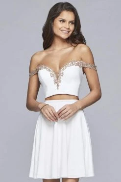 Faviana - S10179 Two-Piece Off Shoulder Cocktail Dress Cocktail Dresses