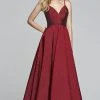 Formal Gowns Faviana - S10249 Sleeveless V-neck Taffeta Ballgown