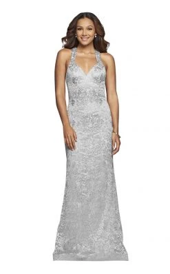Faviana - S10303 Metallic Embroidered Sheath Evening Gown 10 Faviana - S10303 Metallic Embroidered Sheath Evening Gown