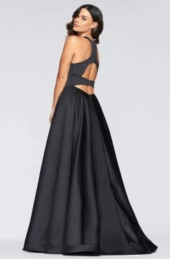 Formal Gowns Faviana - S10441 Scoop Neck Satin A-line Gown