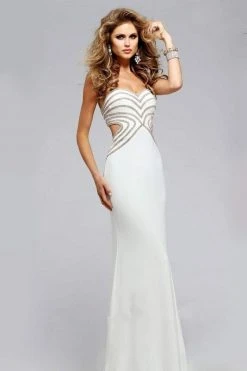 Formal Gowns Faviana - S7701 Jersey Sweetheart Evening Dress With Rhinestone Details 12 Formal Gowns Faviana - S7701 Jersey Sweetheart Evening Dress With Rhinestone Details