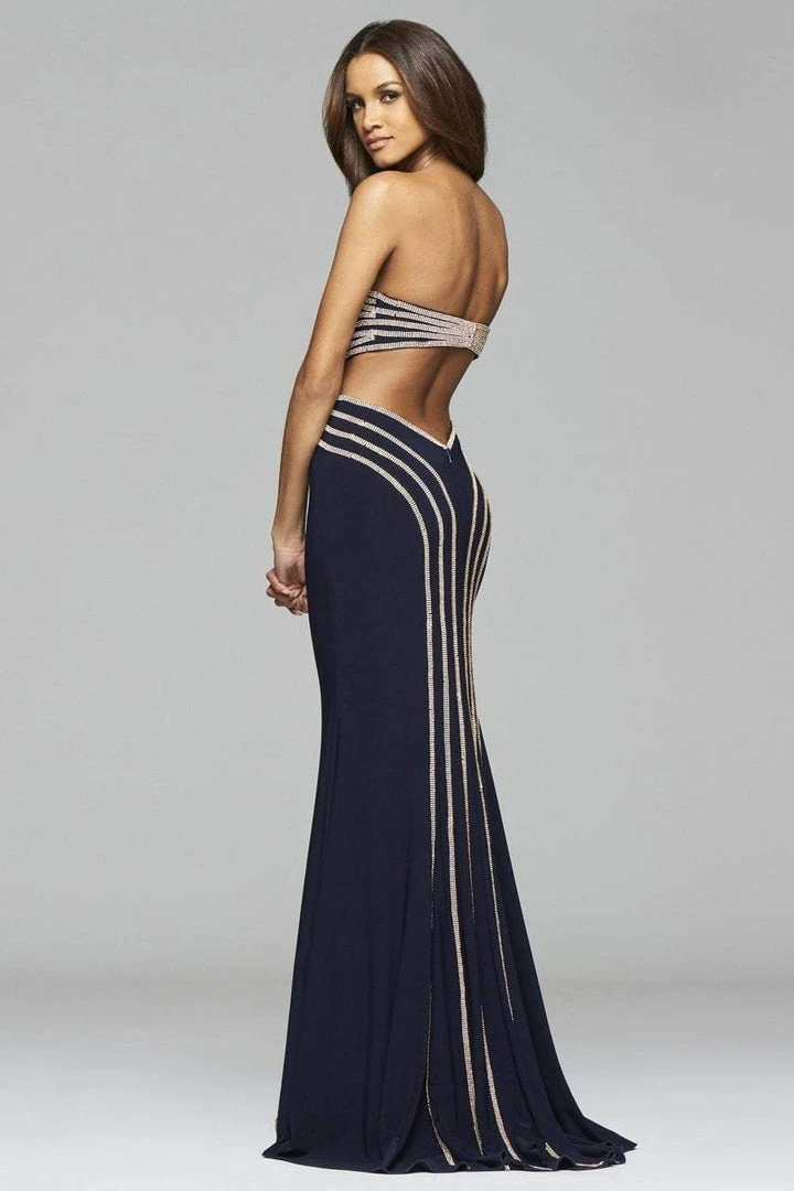Formal Gowns Faviana - S7701 Jersey Sweetheart Evening Dress With Rhinestone Details 4 Formal Gowns Faviana - S7701 Jersey Sweetheart Evening Dress With Rhinestone Details