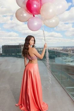 Formal Gowns Faviana - S7827 Frosted Satin Two Piece With Fully Beaded Bodice 14 Formal Gowns Faviana - S7827 Frosted Satin Two Piece With Fully Beaded Bodice