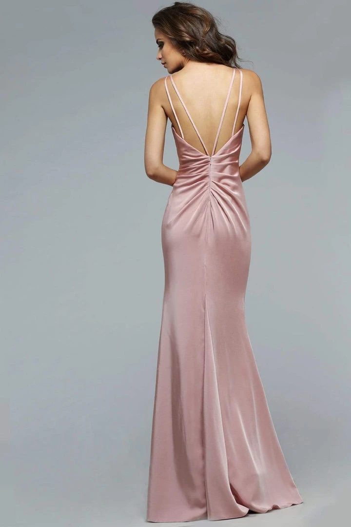 Formal Gowns Faviana - Satin Open Back With High Slit 7755 9 Formal Gowns Faviana - Satin Open Back With High Slit 7755