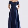 Feriani Couture - Beaded Off Shoulder Pleated Evening Gown 18657 - 1 Pc Navy In Sizes 6 Available 2 Feriani Couture - Beaded Off Shoulder Pleated Evening Gown 18657 - 1 Pc Navy In Sizes 6 Available