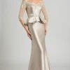 Feriani Couture - Off Shoulder Peplum Trumpet Gown 18574