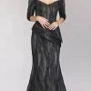 Formal Gowns Feriani Couture - Semi-Sweetheart Trumpet Evening Dress 18212 - 1 Pc Charcoal In Size 18 Available 1 Formal Gowns Feriani Couture - Semi-Sweetheart Trumpet Evening Dress 18212 - 1 Pc Charcoal In Size 18 Available