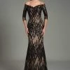 Formal Gowns Feriani Couture Sequined Foliage Off Shoulder Sheath Gown 1 Formal Gowns Feriani Couture Sequined Foliage Off Shoulder Sheath Gown
