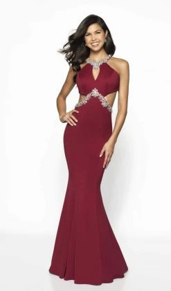 Blush By Alexia Designs Flair Prom - 19037 Embellished Halter Jersey Knit Mermaid Dress Formal Gowns