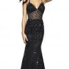 Blush By Alexia Designs Flair Prom - 19079 Illusion Midriff Sequined Mermaid Gown Formal Gowns