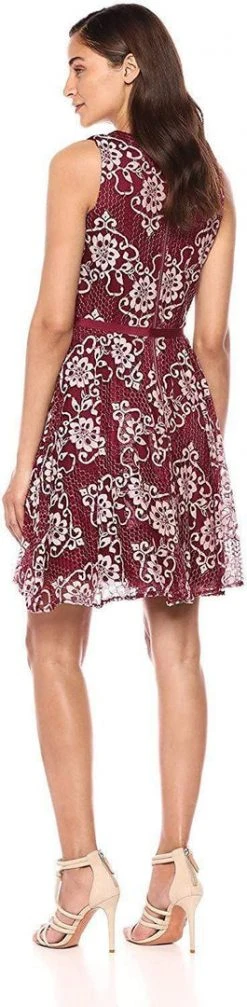 Cocktail Dresses Gabby Skye - 17871M Lace Jewel A-Line Cocktail Dress