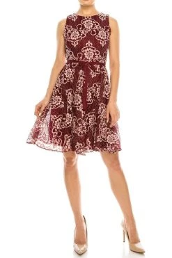 Cocktail Dresses Gabby Skye - 17871M Lace Jewel A-Line Cocktail Dress