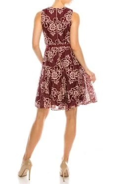 Cocktail Dresses Gabby Skye - 17871M Lace Jewel A-Line Cocktail Dress
