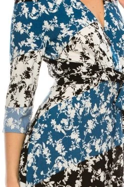 Gabby Skye - 19334M Floral Print A-Line Dress