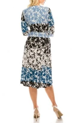 Gabby Skye - 19334M Floral Print A-Line Dress