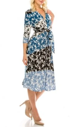 Gabby Skye - 19334M Floral Print A-Line Dress