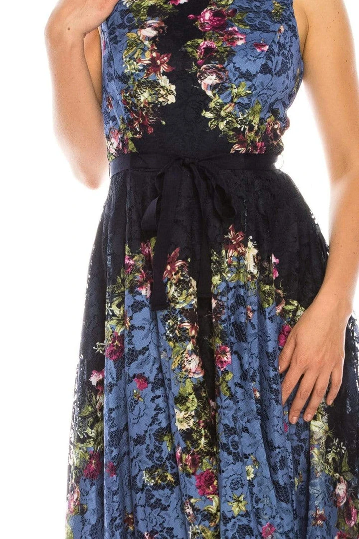Gabby Skye - 57369MG Sleeveless Floral Print Lace A-Line Dress Cocktail Dresses 10 Gabby Skye - 57369MG Sleeveless Floral Print Lace A-Line Dress Cocktail Dresses