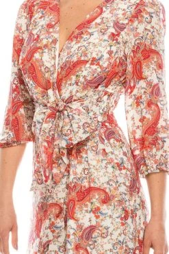 Prom Dresses Gabby Skye - 57372MG Floral Paisley Printed Faux Wrap Dress 13 Prom Dresses Gabby Skye - 57372MG Floral Paisley Printed Faux Wrap Dress