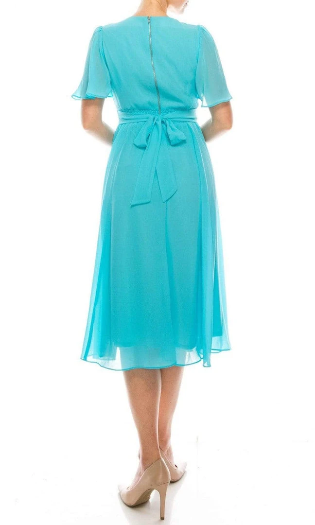 Gabby Skye - 91220MG Flutter Sleeve Chiffon A-Line Dress Cocktail Dresses 4 Gabby Skye - 91220MG Flutter Sleeve Chiffon A-Line Dress Cocktail Dresses