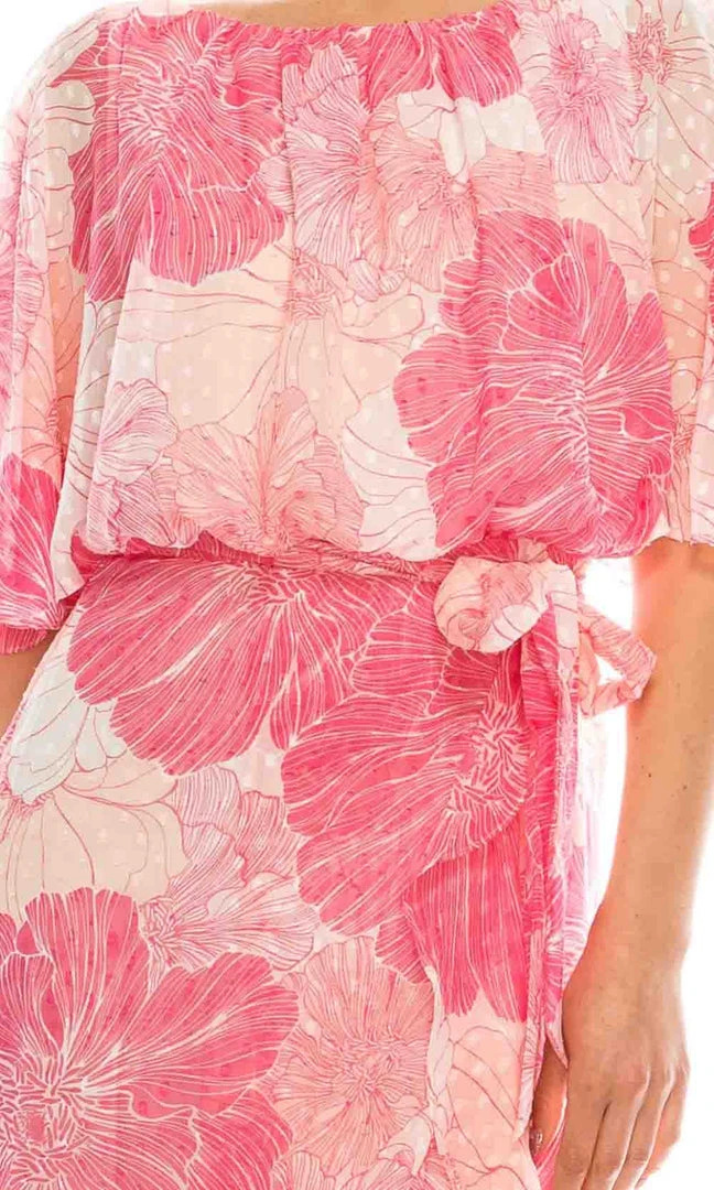 Gabby Skye - 95259MG Butterfly Sleeve Blouson Floral Chiffon Dress Cocktail Dresses 6 Gabby Skye - 95259MG Butterfly Sleeve Blouson Floral Chiffon Dress Cocktail Dresses