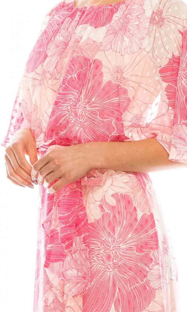 Gabby Skye - 95259MG Butterfly Sleeve Blouson Floral Chiffon Dress Cocktail Dresses 8 Gabby Skye - 95259MG Butterfly Sleeve Blouson Floral Chiffon Dress Cocktail Dresses