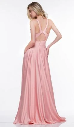 Colors Dress Formal Gowns Glow By Colors - Embellished Deep V-neck A-line Dress G813 - 1 Pc Blush In Size 8 Available