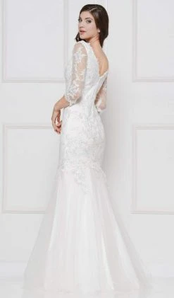 Colors Dress Glow By Colors - G290SL-1 Embellished Lace V-neck Trumpet Dress Formal Gowns 12 Colors Dress Glow By Colors - G290SL-1 Embellished Lace V-neck Trumpet Dress Formal Gowns