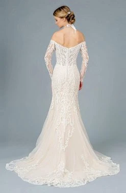 Formal Gowns GLS By Gloria - GL1801 Embroidered Deep Off-Shoulder Trumpet Dress 7 Formal Gowns GLS By Gloria - GL1801 Embroidered Deep Off-Shoulder Trumpet Dress