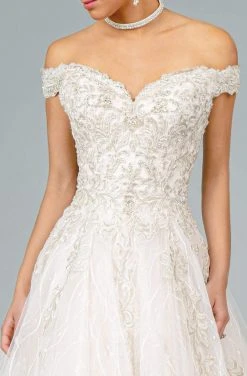 GLS By Gloria - GL1832 Embroidered Off-Shoulder A-line Gown 9 GLS By Gloria - GL1832 Embroidered Off-Shoulder A-line Gown
